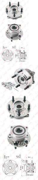Ступица задняя в сборе (с ABS) подходит для MITSUBISHI Outlander II 2.0D-3.0 4WD 06 / Lancer 2.0R/EVO 08, CITROEN C-Crosser 2.2D-2.4 4WD 07, PEUGEOT 4007 2.2D-2.4 4WD 07 WH-1108