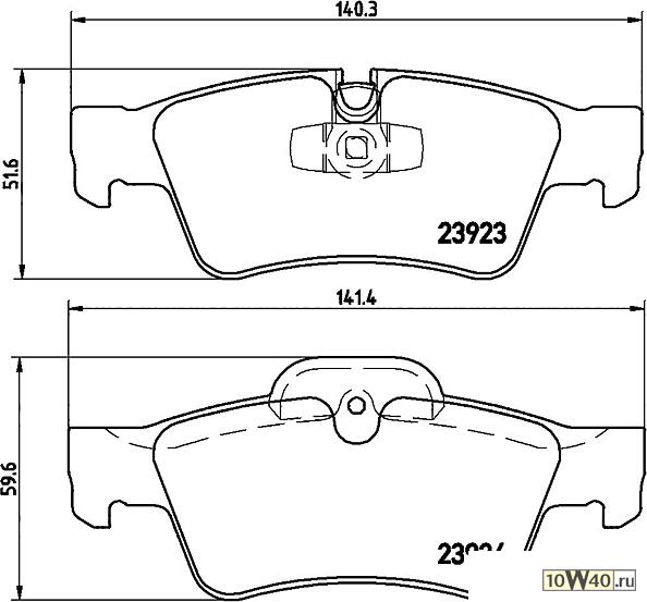 Колодки задние MERCEDES GL/M W251/164 2005=>