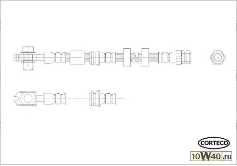 ТОРМОЗНОЙ ШЛАНГ ПЕРЕДНИЙ 550MM