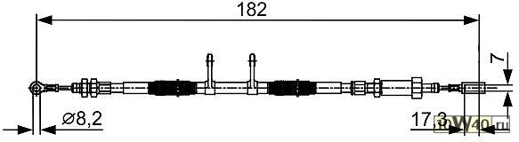 Трос стояночного тормоза CITROEN: JUMPER/FIAT: DUCATO/PEUGEOT: BOXER 06-