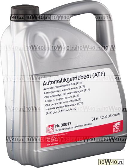 ЖИДКОСТЬ ДЛЯ АКПП КРАСНАЯ 5L /MB 236.2(6,7)  DEXRON IID  ALLISON C3/C4  FORD MERCON (08971*5)