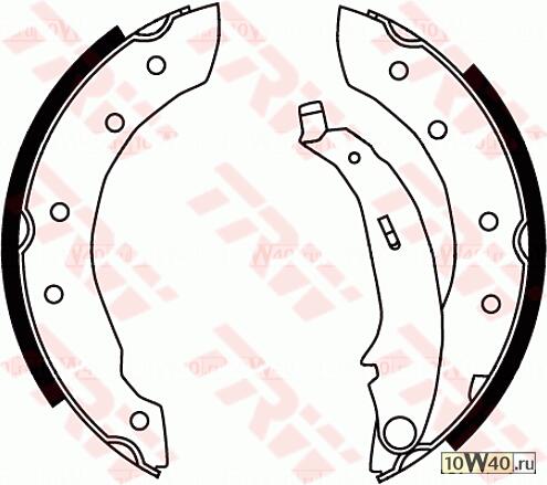 gs8729 колодки барабанные\ renault laguna 1.6i-1.9td 97-01, citroen zx 94-97
