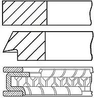 Кольца поршневые OPEL VECTRA B/C/MERIVA 1,6 STD D 79mm(компл.)