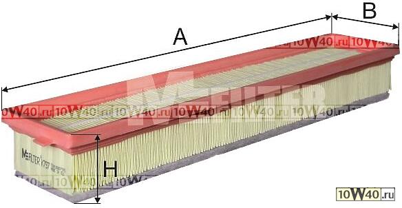 фильтр воздушный\ peugeot 206 / 307 1.6 16v 00>, citroen c4 1.6 16v 04>