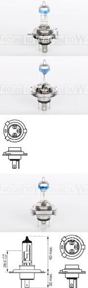 ЛАМПА ГАЛОГЕН PLUS 90 H4 12В 60/55ВТ,
