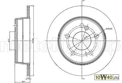 диск тормозной metelli