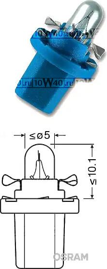 Лампа BAX 12V 2W B8.5d ORIGINAL LINE