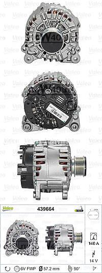 Код оригинала: 03L903023F, <BR>Генератор 14V 140A VAG Fabia 1.6TDI 10->, Octavia 1.6/1.6TDI/2.0TDI 04->, Golf VI 1.6/2.0TDI 08->