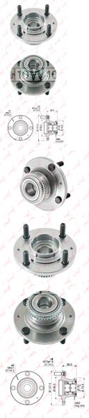 Ступица задняя в сборе (с ABS, 4 отверстия колеса) подходит для MITSUBISHI Lancer(CS) 1.3-2.4 03 / Dion 2.0 99-05 WH-1067