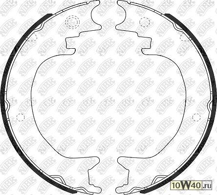 колодки тормозные барабанные lexus rx 3.5 2008 - 2015 lexus rx 3.5 2008 - 2012 lexus rx 2.7 2008 -