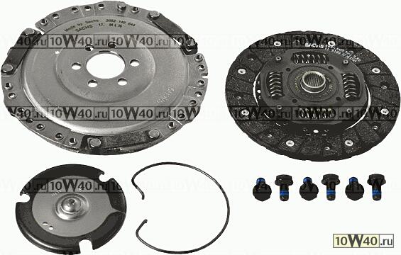 Комплект сцепления без выжимного SEAT: LEON 99-, TOLEDO II 99-06  SKODA: OCTAVIA 96-, OCTAVIA Combi 98- VW: BORA 98-05 , BORA универсал 99-05 , GOLF IV 97-05 , GO