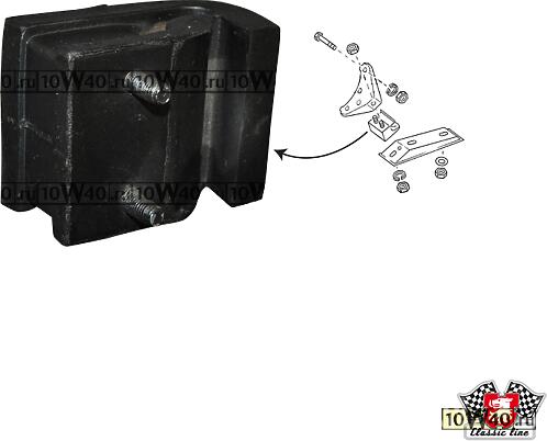 подушка двс задняя\ VW golf I / scirroco all 74-92