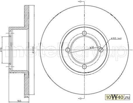 диск тормозной metelli