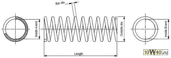 пружина передняя  Honda Accord 1.8/2.0 98-03