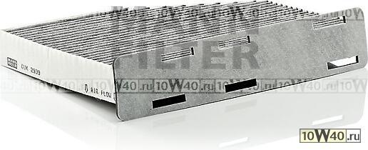ФИЛЬТР САЛОНА AUDI A3/TT/SEAT ALTERA/TOLEDO/SKO/VW GOLF/PASSAT/TOURAN 1.2-3.6/1.6-2.0TD 03- (уголь)