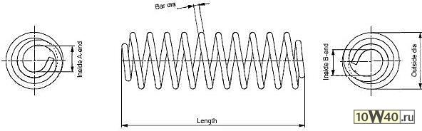 Код оригинала: 312264 / 93179402 / 312254 / 93179698
, <BR>пружина передняя  Opel Astra 1.8 16V except Sport 04>
