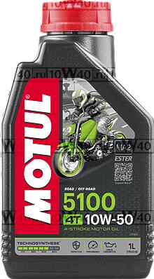 Масло моторное для мотоциклов 10W50 MOTUL 1л Technosynthese 5100 SM, MA2 4Т