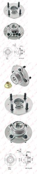 ступица задняя в сборе с abs  accent(lc) 1.3-1.6 00-05