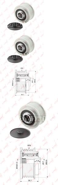 муфта свободного хода генератора ssangyong actyon II 2.0d 12> / korando c 2.0d 12> / rexton 2.0d 12>