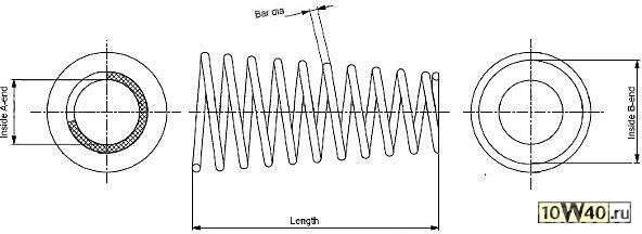 Пружина подвески передн NISSAN: PATHFINDER 3.3 4WD/3.5 4WD 97-04