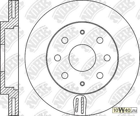 Диск тормозной OPEL CORSA D 06-/FIAT PUNTO 09- передний вент.