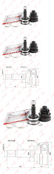 шрус наружный к-кт\ mitsubishi colt / lancer 1.3 / 1.5 95-00