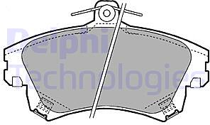 Колодки тормозные MITSUBISHI CARISMA 95-06/COLT 04-/VOLVO S40/V40 -04 передние