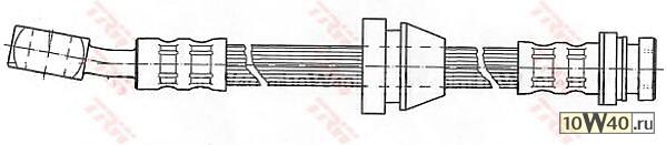 шланг торм. пер.  Daewoo Matiz 0.8 98>/1.0 03> L=435