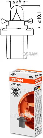 лампа original line 1шт внутр. освещ. 24v 1.2w b8.5d качество ориг. з / ч (оем)\