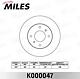 MILES K000047 (4020695F0B / K000047 / K000047_MI) диск тормозной передний Nissan (Ниссан) Almera (Альмера) classic / n16 / Primera (Примера) p10 / p11 / ad / wingroad y11 r14 (trw df2591) k000047