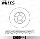MILES K000443 (K000443) диск тормозной передний d278мм. Ford (Форд) Focus (Фокус) II / III / c-max 03- / Volvo (Вольво) s40 04- (trw df4465) k000443