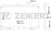 ZEKKERT mk-1156 (2531025100 / 2531025101 / 2531025150) радиатор охлаждения двигателя  Accent (Акцент) II 00-