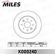 MILES K000240 (K000240) диск тормозной передний d254мм.  Rio (Рио) 00-05 (trw df4410) k000240