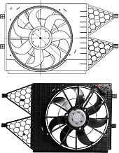 LUZAR lfk-1853 (LFK1853) э / вентилятор охл. для а / м VW Polo (Поло) (10-) / ( 20-) / Skoda (Шкода) rapid (12-) / (20-) (с кожухом) (lfk 1853)