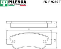 PILENGA fd-p9260t (425359 / 425360 / 425469) pilenga колодки тормозные дисковые задние усиленные Citroen (Ситроен) / Peugeot (Пежо) Boxer (Боксер) III Ducato (Дукато) III jumper
