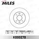 MILES k000278 (K000278 / K000278_MI) диск тормозной Renault (Рено) logan / Clio (Клио) / Megane (Меган) / sandero передний не вент.d=238мм.