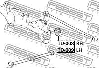FEBEST td-009 (TD009) отбойник заднего амортизатора Toyota (Тойота) Land Cruiser (Ленд Крузер) prado grj12 kdj120 kzj120 lj12 rzj12 trj12 200