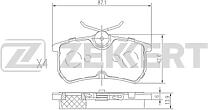 ZEKKERT bs-1662 (1075565 / 1107698 / 1425407) колодки торм. диск. задн. Ford (Форд) Fiesta (Фиеста) v-vi 05- Focus (Фокус) 98-