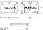 AKEBONO AN-298WK (1U053328Z) колодки тормозные дисковые  rio, Mazda (Мазда) 323 (bg, ba), denio (dw) an-298wk