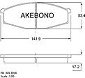 AKEBONO AN-390K (1V2A3328Z) колодки тормозные дисковые передние Nissan (Ниссан) Patrol (Патрол) gr I an-390k
