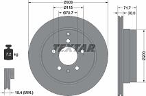 TEXTAR 92165503 (0986479268 / 09A62910 / 1263202400) диск тормозной задний [303x20] 5 отв. с покрытием pro вентилируемый