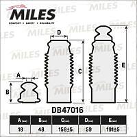 MILES DB47016 (DB47016 / DB47016_MI) сервисный комплект (пыльник и отбойник на 1 амортизатор) db47016