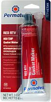 PERMATEX 81160 (81160) герметик формирователь прокладок, красный силиконовый высокотемпературный (-54с +343с) red high-temp rtv silicone gasket, 85 гр