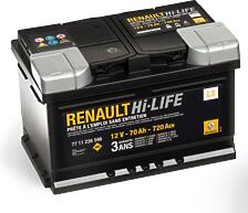 RENAULT 7711238598 (7711238598) аккумуляторная батарея l3 70ah / 720a\
