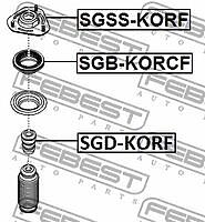 FEBEST SGD-KORF (SGDKORF) отбойник амортизатора передний ssang yong new actyon 2010-2013 sgd-korf