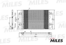 Miles ACCB001 (ACCB001) радиатор кондиционера (паяный) Renault (Рено) logan 1.4-1.6 / 1.5td 04-) accb001