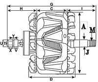 CARGO 233187 (191657 / 2C3U10300BB / 4069776) ротор генератора 14v, 110a\ Ford (Форд) Transit (Транзит) 2.4td 00-06