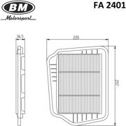 BM FA2401 (1378085Z00 / 6553450 / 96553450) фильтр воздушный Chevrolet (Шевроле) Lacetti (Лачети) (j200)