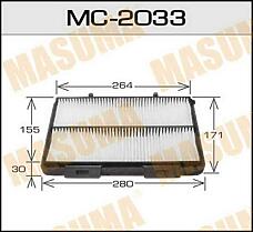 MASUMA MC-2033 (E11261J6XA / E11461J6X) фильтр салона\ Ford (Форд) maveric 2.0-3.0 01>, Mazda (Мазда) tribute 2.0-3.0 00>