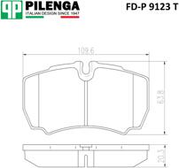 PILENGA fd-p9123t (1501265 / 1718023 / 284965) pilenga колодки тормозные дисковые задние усиленные Ford (Форд) Transit (Транзит) 140 л.с. iveco